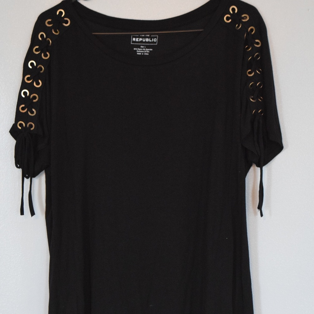 For The Repulic Black Shirt